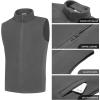 imageCOOFANDY Mens Polar Fleece Vest Lightweight Sleeveless Zip Up Jacket Casual Outerwear Outdoor Golf VestsDark Grey
