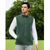 imageCOOFANDY Mens Polar Fleece Vest Lightweight Sleeveless Zip Up Jacket Casual Outerwear Outdoor Golf VestsEvergreen