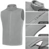 imageCOOFANDY Mens Polar Fleece Vest Lightweight Sleeveless Zip Up Jacket Casual Outerwear Outdoor Golf VestsLight Grey