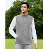 imageCOOFANDY Mens Polar Fleece Vest Lightweight Sleeveless Zip Up Jacket Casual Outerwear Outdoor Golf VestsLight Grey