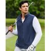 imageCOOFANDY Mens Polar Fleece Vest Lightweight Sleeveless Zip Up Jacket Casual Outerwear Outdoor Golf VestsNavy Blue