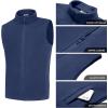 imageCOOFANDY Mens Polar Fleece Vest Lightweight Sleeveless Zip Up Jacket Casual Outerwear Outdoor Golf VestsNavy Blue