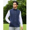 imageCOOFANDY Mens Polar Fleece Vest Lightweight Sleeveless Zip Up Jacket Casual Outerwear Outdoor Golf VestsNavy Blue