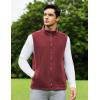 imageCOOFANDY Mens Polar Fleece Vest Lightweight Sleeveless Zip Up Jacket Casual Outerwear Outdoor Golf VestsWine Red