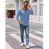 imageCOOFANDY Mens Polo Shirts Long Sleeve Casual Raglan Golf ShirtsBlue