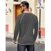 imageCOOFANDY Mens Polo Shirts Long Sleeve Casual Raglan Golf ShirtsDark Grey