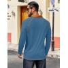 imageCOOFANDY Mens Polo Shirts Long Sleeve Casual Raglan Golf ShirtsDenim Blue