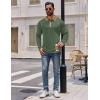 imageCOOFANDY Mens Polo Shirts Long Sleeve Casual Raglan Golf ShirtsGreen