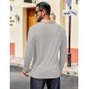 imageCOOFANDY Mens Polo Shirts Long Sleeve Casual Raglan Golf ShirtsLight Grey