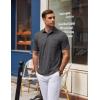 imageCOOFANDY Mens Polo Shirts Short Sleeve Casual Golf Shirt Basic Solid Color Collared TShirt Stylish Summer Polo T ShirtDark Grey