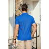 imageCOOFANDY Mens Polo Shirts Short Sleeve Pique Jersey Golf Shirt Casual Summer Collared TShirtsBlue
