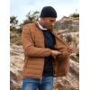 imageCOOFANDY Mens Puffer Jacket Packable Lightweight Jackets Winter Coat Windproof Zipper Down JacketLight Brown