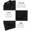 imageCOOFANDY Mens Quarter Zip Pullover Lightweight Textured Sweatshirt Long Sleeve Casual Mock Neck Polo ShirtsAll Black