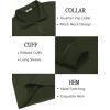imageCOOFANDY Mens Quarter Zip Pullover Lightweight Textured Sweatshirt Long Sleeve Casual Mock Neck Polo ShirtsArmy Green