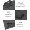 imageCOOFANDY Mens Quarter Zip Pullover Lightweight Textured Sweatshirt Long Sleeve Casual Mock Neck Polo ShirtsDark Grey