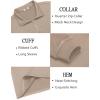 imageCOOFANDY Mens Quarter Zip Pullover Lightweight Textured Sweatshirt Long Sleeve Casual Mock Neck Polo ShirtsKhaki