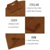 imageCOOFANDY Mens Quarter Zip Pullover Lightweight Textured Sweatshirt Long Sleeve Casual Mock Neck Polo ShirtsLight Brown