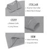 imageCOOFANDY Mens Quarter Zip Pullover Lightweight Textured Sweatshirt Long Sleeve Casual Mock Neck Polo ShirtsLight Grey