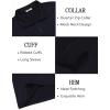 imageCOOFANDY Mens Quarter Zip Pullover Lightweight Textured Sweatshirt Long Sleeve Casual Mock Neck Polo ShirtsNavy Blue