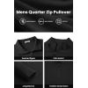 imageCOOFANDY Mens Quarter Zip Pullover Long Sleeve Mock Turtleneck Sweatshirts Thermal Workout Golf Polo ShirtBlack
