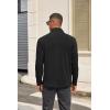 imageCOOFANDY Mens Quarter Zip Pullover Long Sleeve Mock Turtleneck Sweatshirts Thermal Workout Golf Polo ShirtBlack