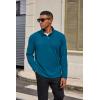 imageCOOFANDY Mens Quarter Zip Pullover Long Sleeve Mock Turtleneck Sweatshirts Thermal Workout Golf Polo ShirtDark Blue