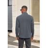imageCOOFANDY Mens Quarter Zip Pullover Long Sleeve Mock Turtleneck Sweatshirts Thermal Workout Golf Polo ShirtDeep Grey