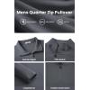 imageCOOFANDY Mens Quarter Zip Pullover Long Sleeve Mock Turtleneck Sweatshirts Thermal Workout Golf Polo ShirtDeep Grey