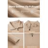 imageCOOFANDY Mens Quarter Zip Pullover Long Sleeve Mock Turtleneck Sweatshirts Thermal Workout Golf Polo ShirtKhaki