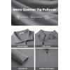 imageCOOFANDY Mens Quarter Zip Pullover Long Sleeve Mock Turtleneck Sweatshirts Thermal Workout Golf Polo ShirtLight Grey