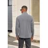 imageCOOFANDY Mens Quarter Zip Pullover Long Sleeve Mock Turtleneck Sweatshirts Thermal Workout Golf Polo ShirtLight Grey