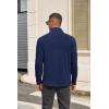 imageCOOFANDY Mens Quarter Zip Pullover Long Sleeve Mock Turtleneck Sweatshirts Thermal Workout Golf Polo ShirtNavy Blue