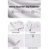 imageCOOFANDY Mens Quarter Zip Pullover Long Sleeve Mock Turtleneck Sweatshirts Thermal Workout Golf Polo ShirtWhite