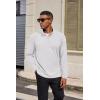 imageCOOFANDY Mens Quarter Zip Pullover Long Sleeve Mock Turtleneck Sweatshirts Thermal Workout Golf Polo ShirtWhite