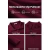 imageCOOFANDY Mens Quarter Zip Pullover Long Sleeve Mock Turtleneck Sweatshirts Thermal Workout Golf Polo ShirtWine Red