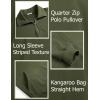 imageCOOFANDY Mens Quarter Zip Pullover Mock Neck Sweatshirt Long Sleeve Sweater Polo Half Zip Pullover with PocketArmy Green