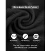 imageCOOFANDY Mens Quarter Zip Pullover Mock Neck Sweatshirt Long Sleeve Sweater Polo Half Zip Pullover with PocketBlack