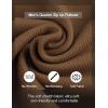 imageCOOFANDY Mens Quarter Zip Pullover Mock Neck Sweatshirt Long Sleeve Sweater Polo Half Zip Pullover with PocketBrown