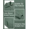 imageCOOFANDY Mens Quarter Zip Pullover Mock Neck Sweatshirt Long Sleeve Sweater Polo Half Zip Pullover with PocketGreen