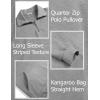 imageCOOFANDY Mens Quarter Zip Pullover Mock Neck Sweatshirt Long Sleeve Sweater Polo Half Zip Pullover with PocketGrey
