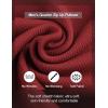 imageCOOFANDY Mens Quarter Zip Pullover Mock Neck Sweatshirt Long Sleeve Sweater Polo Half Zip Pullover with PocketWine Red