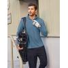 imageCOOFANDY Mens Quarter Zip Pullover UPF 50 Long Sleeve Sun Protection Shirts Golf Fishing Running Rash Guard TShirtsDeep Blue