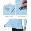 imageCOOFANDY Mens Quarter Zip Pullover UPF 50 Long Sleeve Sun Protection Shirts Golf Fishing Running Rash Guard TShirtsLight Blue