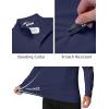 imageCOOFANDY Mens Quarter Zip Pullover UPF 50 Long Sleeve Sun Protection Shirts Golf Fishing Running Rash Guard TShirtsNavy Blue