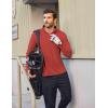 imageCOOFANDY Mens Quarter Zip Pullover UPF 50 Long Sleeve Sun Protection Shirts Golf Fishing Running Rash Guard TShirtsRed