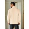 imageCOOFANDY Mens Quarter Zip Up Pullover Lightweight Mock Neck Sweatshirt Casual Long Sleeve Polo ShirtBeige