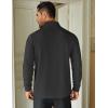 imageCOOFANDY Mens Quarter Zip Up Pullover Lightweight Mock Neck Sweatshirt Casual Long Sleeve Polo ShirtDrak Grey