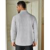 imageCOOFANDY Mens Quarter Zip Up Pullover Lightweight Mock Neck Sweatshirt Casual Long Sleeve Polo ShirtLight Grey