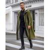 imageCOOFANDY Mens Rain Jacket with Hood Waterproof Lightweight Active Long RaincoatArmy Green