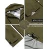 imageCOOFANDY Mens Rain Jacket with Hood Waterproof Lightweight Active Long RaincoatArmy Green